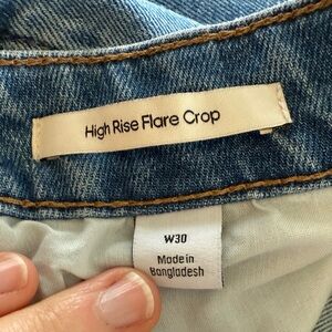 Calvin Klein Jeans High Rise Flare Crop - Denim Blue